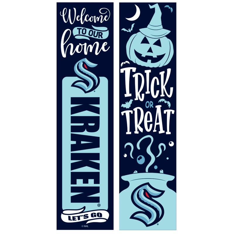 47" Double Sided Seasonal Porch Leaner, Seattle Kraken - 47" x 11.25"