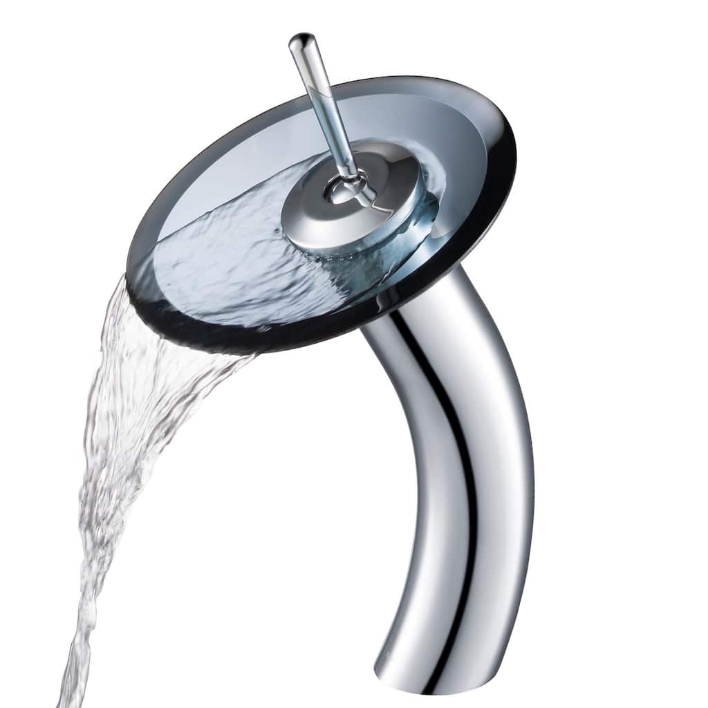 Kraus Waterfall Single Hole Vessel Bathroom Faucet