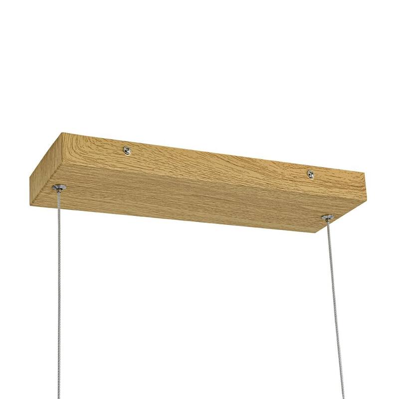 Minimalist Wooden Dimmable LED Kitchen Island Linear Pendant - 32.7in