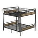 preview thumbnail 34 of 37, Metal Bunk Bed with Safety Guardrail Ladder and 8.1" Under Bed Storage, Vintage Wood and Gold Painting Detachable Bunk Bed