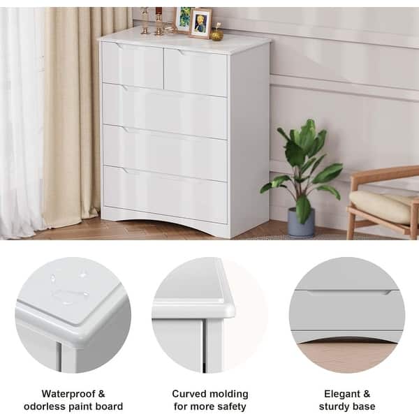 Chelsea 5 - Drawer Tall Chest: deal Bedroom Storage Dresser for Your