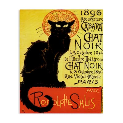 Stupell Vintage Halloween Black Cat Canvas Wall Art Design By Marcus Jules