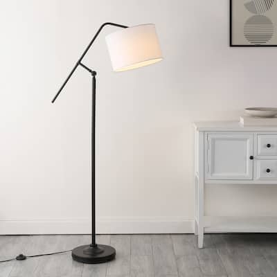 SAFAVIEH Home Lighting Collection Newbrook 63" Modern & Contemporary Floor Lamp - 26" W x 13" D x 63" H