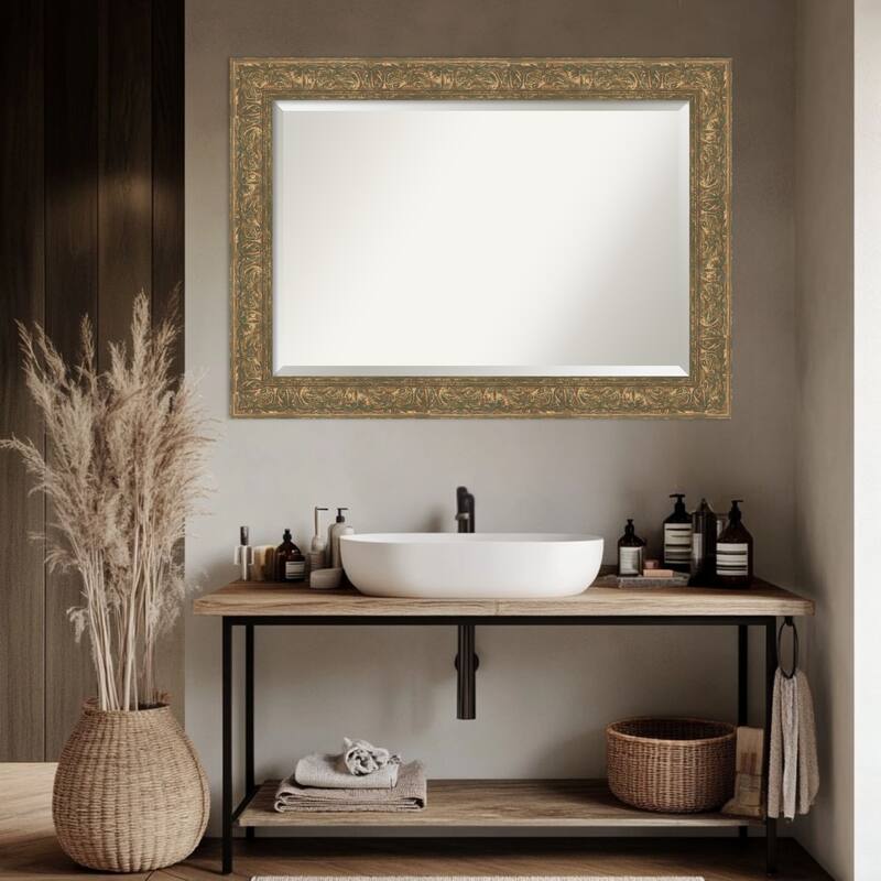 Luxe Beveled Framed Bathroom Vanity Wall Mirror