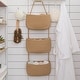 preview thumbnail 2 of 12, Over the Door 3-tier Basket Hanging Storage Basket Organizer Brown