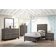 preview thumbnail 3 of 109, Watson Transitional Panel Grey Oak Bedroom Set Twin - 5 Piece