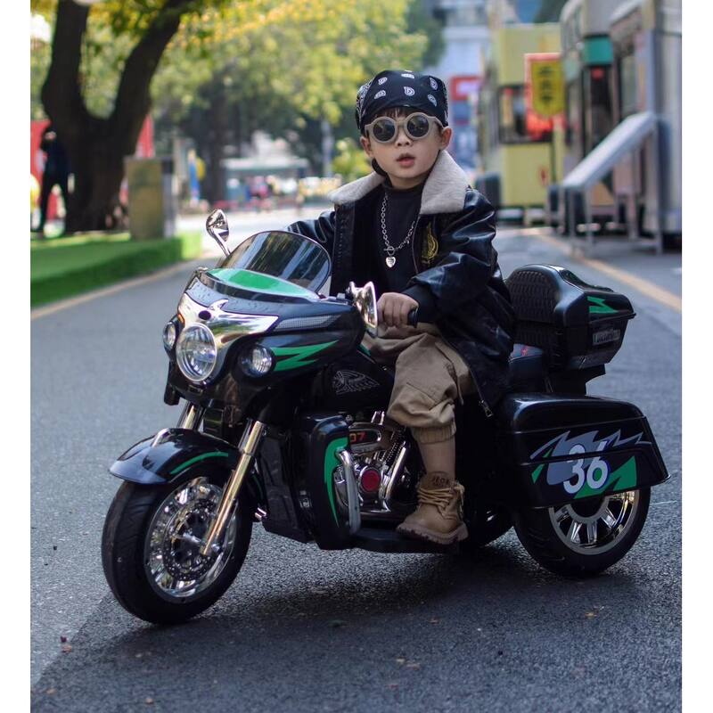 Kids Motorcycle, Ride On Motorcycle, Kids Electric Motorcycle 12v Two Seat Motorcycle For Kids - Black