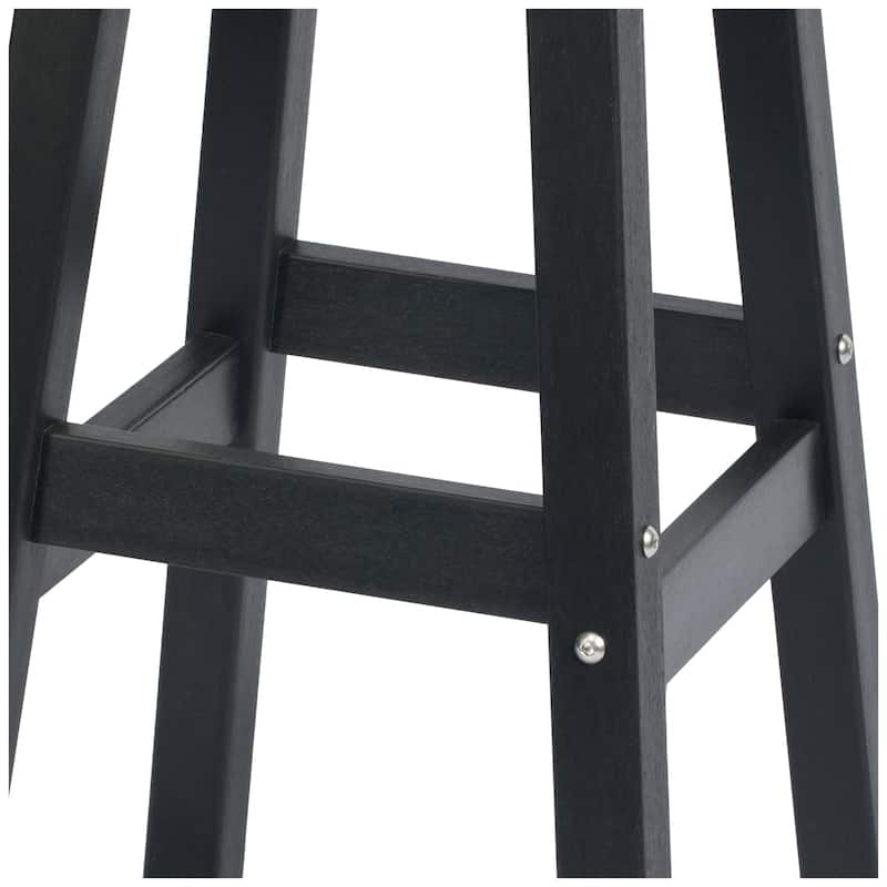 Polytrends Laguna Hdpe All Weather Outdoor Patio 29" Square Bar Stool (Set Of 2)