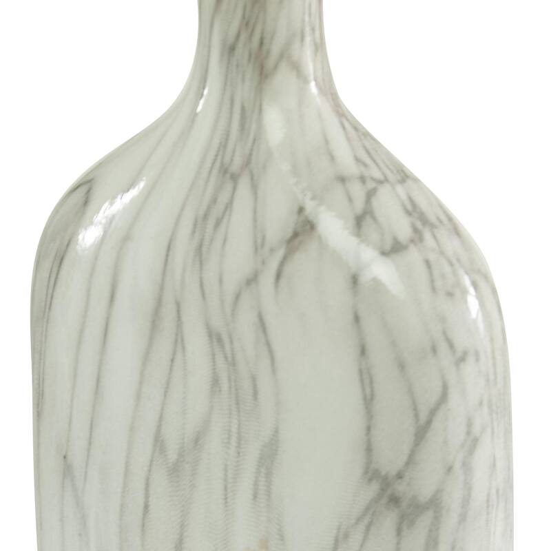 Ceramic Faux Marble Decorative Vase - Set of 3 Gray - Roche River Decor
