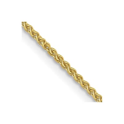 Curata 14k Yellow Gold 1.25mm Spiga Wheat Chain Necklace (Lobster) Options: 16 18 20 24 30