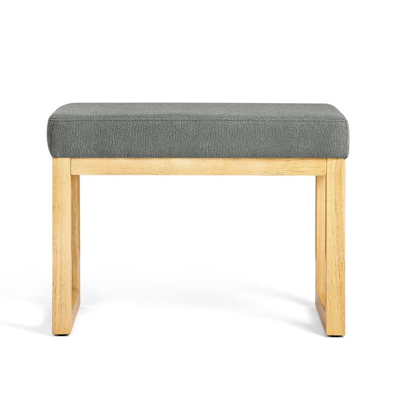 Versatile Entryway Bench, Wooden Shoe Change Stool with Cushioned Seat