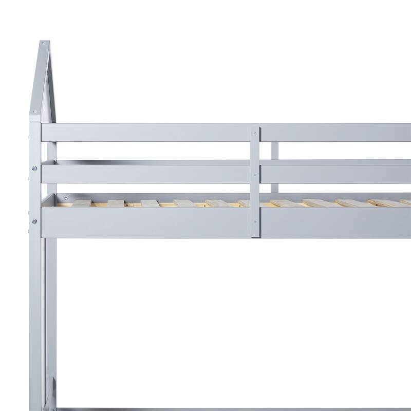 Walker Edison Wood Twin over Twin Bunk Bed