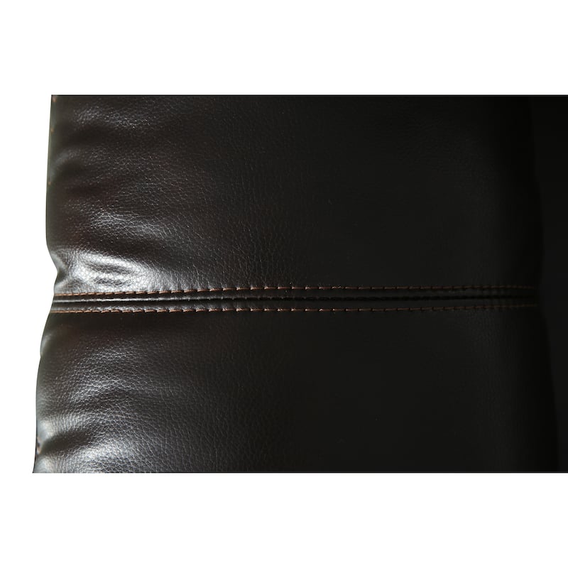 Transitional Leather-Air Reclining Loveseat