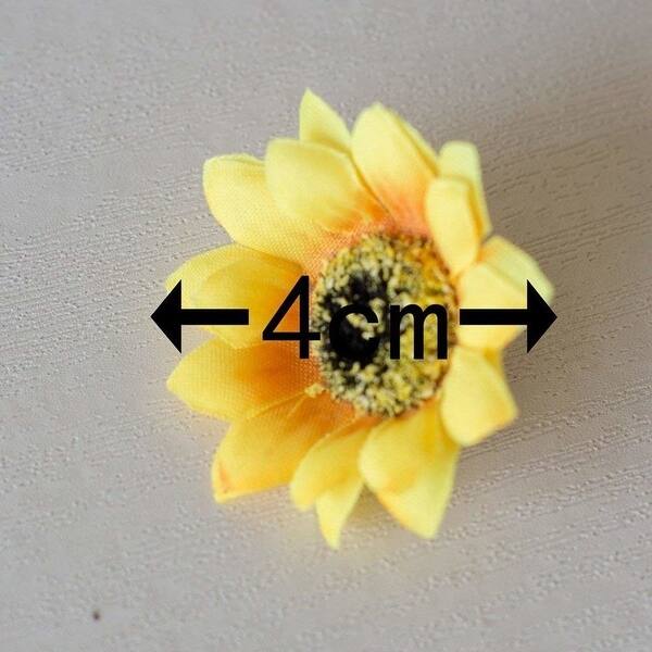 Shop 100pcs Silk Sunflower Artificial Flower Head For Diy Wedding