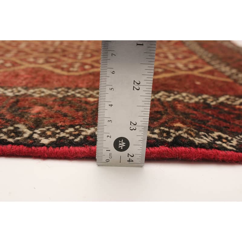 ECARPETGALLERY Hand-knotted Andelz Red Wool Rug - 4'2 x 7'10