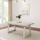 preview thumbnail 27 of 52, Plank and Beam Classic Solid Wood Dining Table - 72" Coastal White Wirebrush