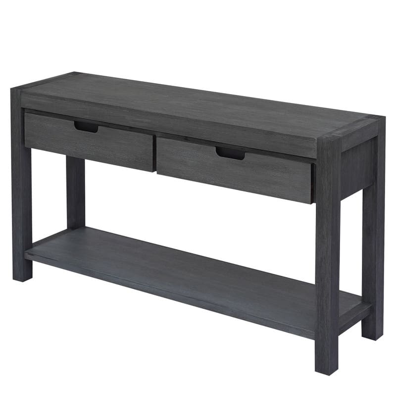 Modern Console Table Entryway Table with 2 Storage Drawers and 1 Shelf, Side Table Sofa Table for Living Room Entryway