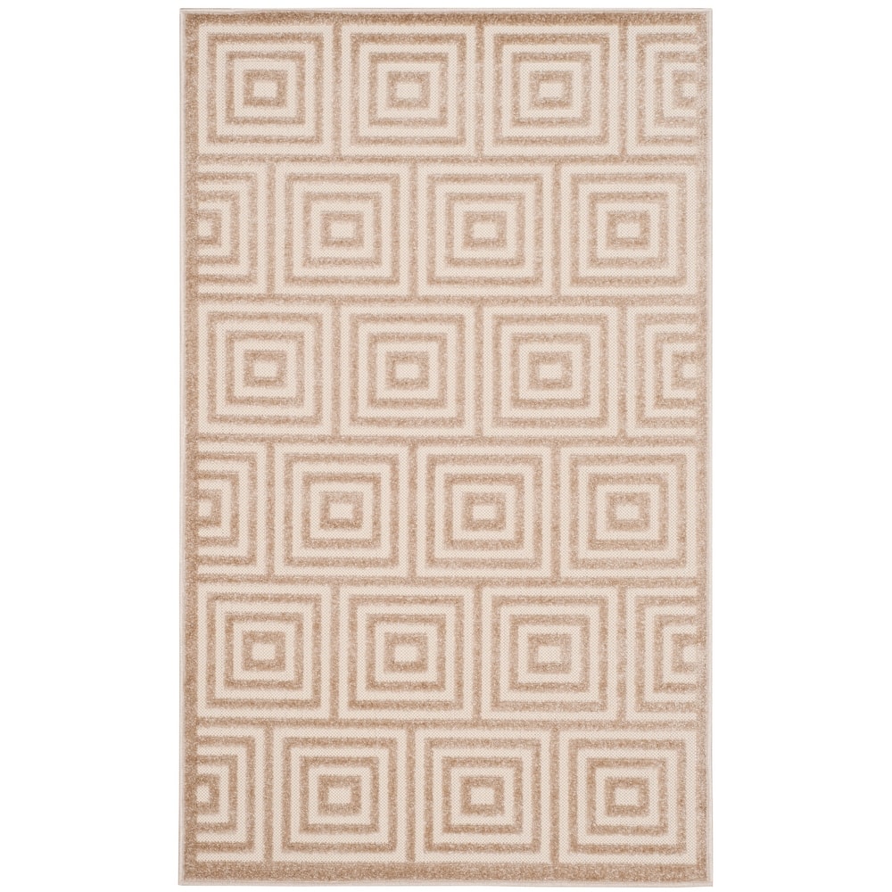 SAFAVIEH Cottage Burga Geometric Indoor/ Outdoor Patio Backyard Rug