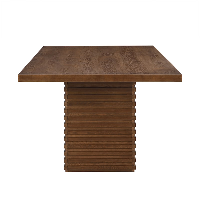 Christopher Knight Home - Coad Modern Wood Dining Table with Rectangular Pillar Base