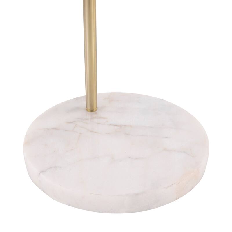 Lumisource Floor Lamp White Marble and Metal with Clear Frosted Glass - 29.5"Lx10.75"Wx73"H