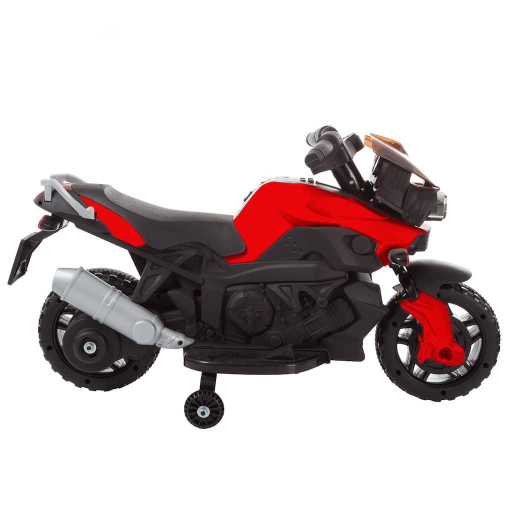 Lil' Rider Kids Electric Motorcycle with Training Wheels - Age 3-6 - N/A