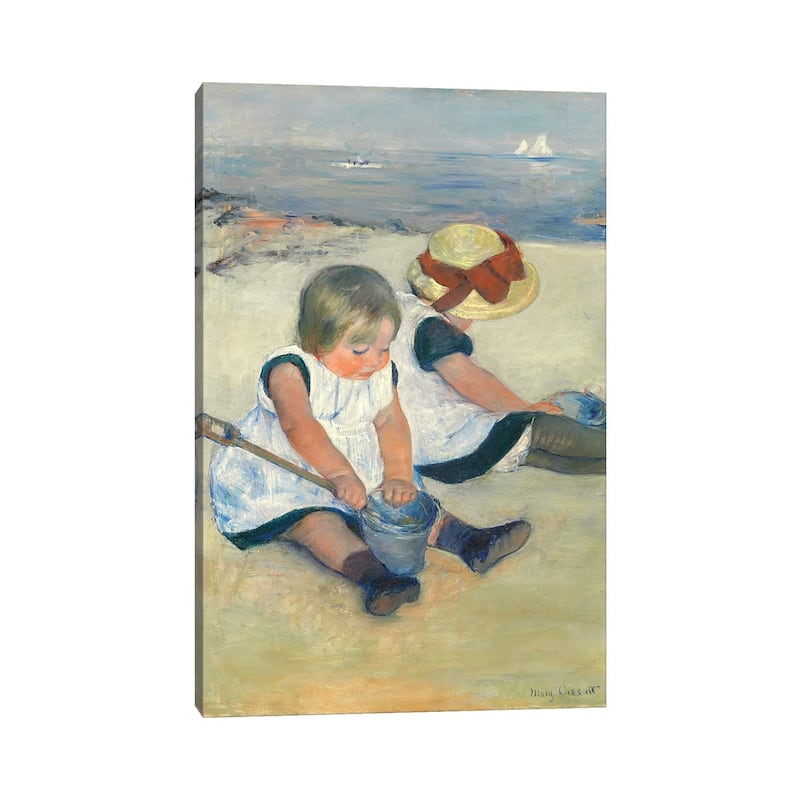 iCanvas "Children Playing On The Beach, 1884" by Mary Stevenson Cassatt Canvas Print