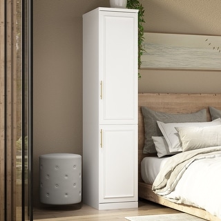 74.8"H Modular Armoire&Wardrobe Storage Closet Cabinet Organizer White