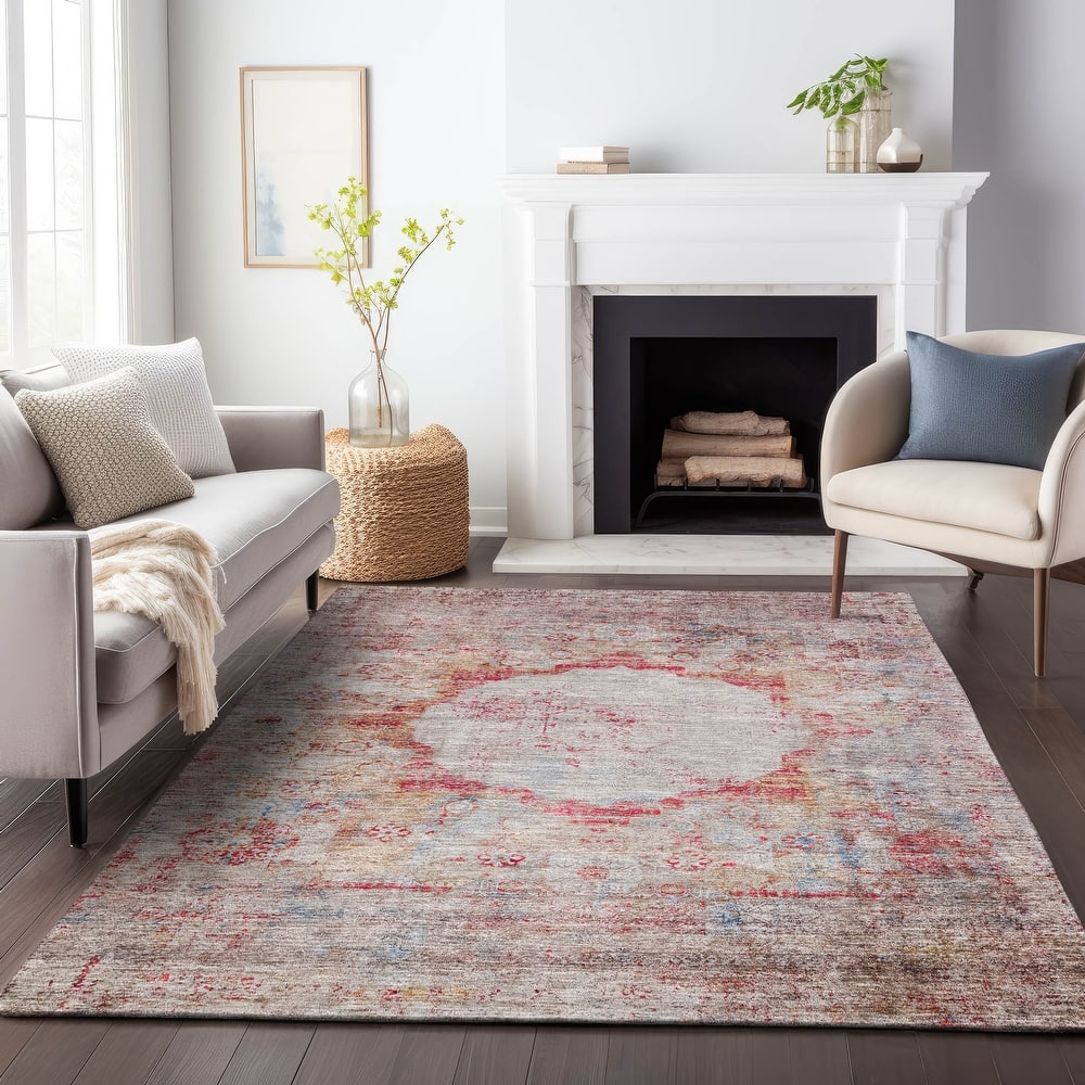 Premium Washable Super Soft Distressed Traditional Mayfield Rug