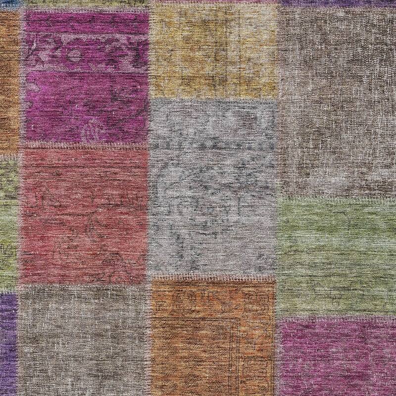 HomeRoots Patchwork Transitional Rectangle Outdoor Rug