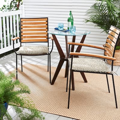 Sunbrella Leopard Indoor/Outdoor Chair Pad Set, Corded