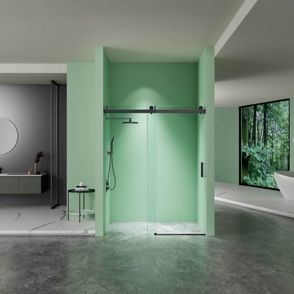 56 to 60 in W x 76 in H Sliding Frameless Soft-Close Shower Door