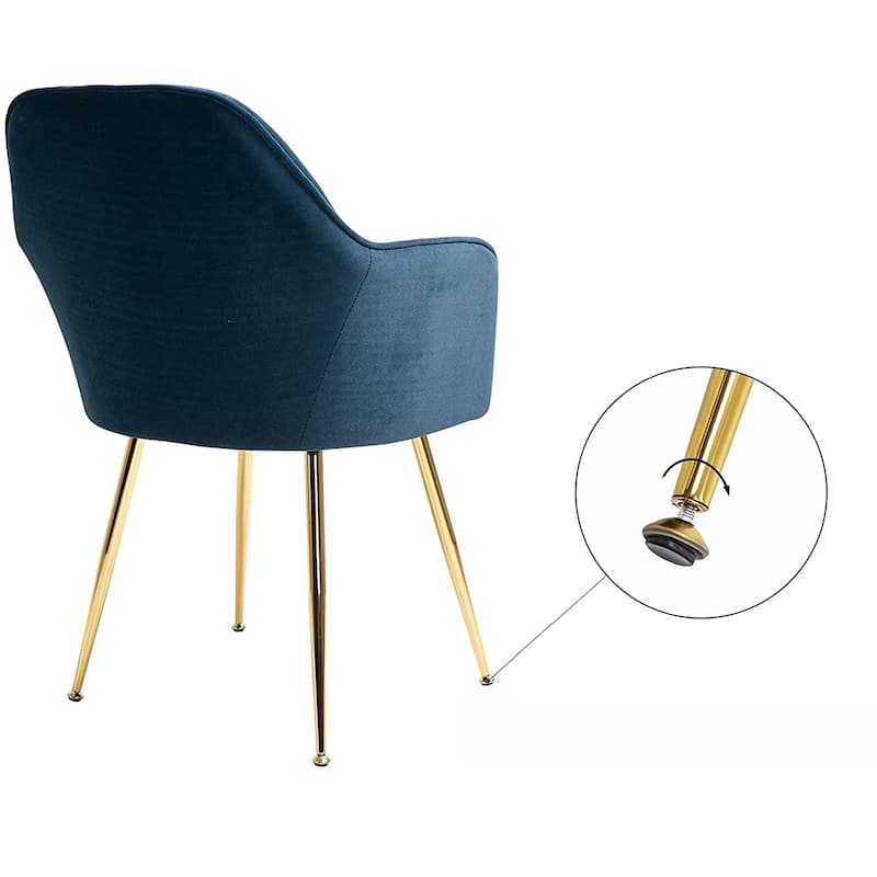 AVAWING Upholstered Velvet Dining Chairs Accent Arm Chairs Set of 4