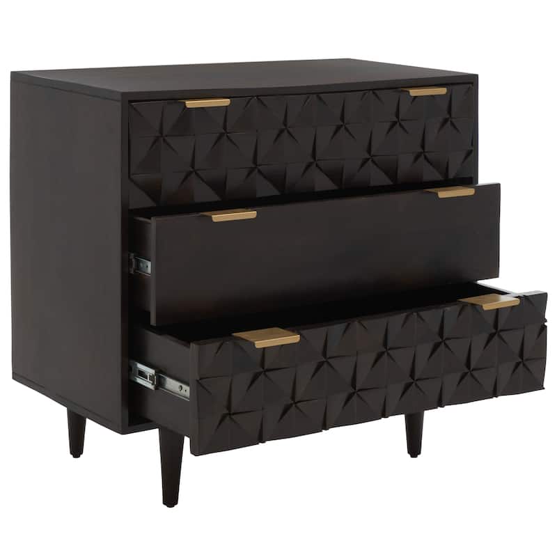 SAFAVIEH Cena 3-Drawer Storage Bedroom Chest