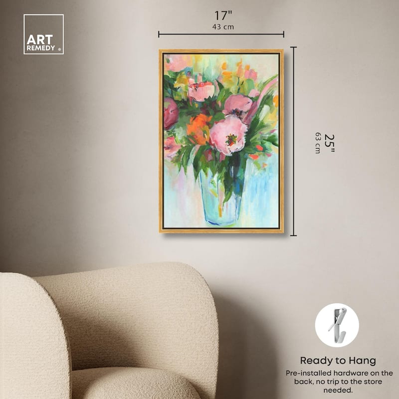 Charming Bouquet Canvas by Art Remedy