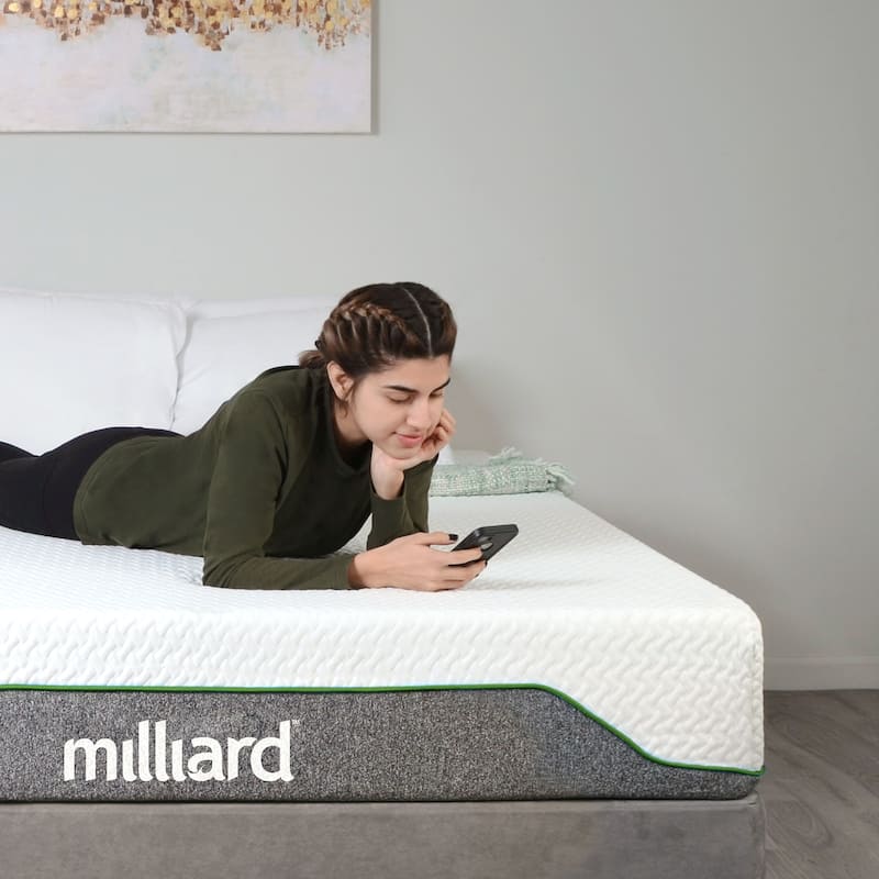 Milliard Memory Foam Mattress 10 inch Firm, Bed-in-a-Box/Pressure Relieving, Classic