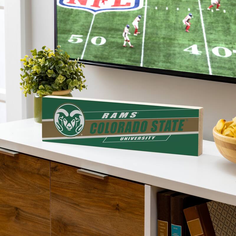 Colorado State University Wooden Tabletop Mantel Shelf Sign - 5" x 18"