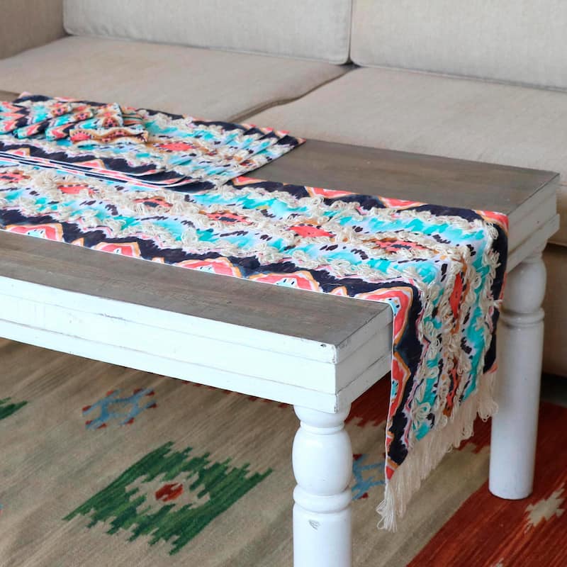 Novica Handmade Sunset Shores Cotton Table Linen Set (Set For 4)