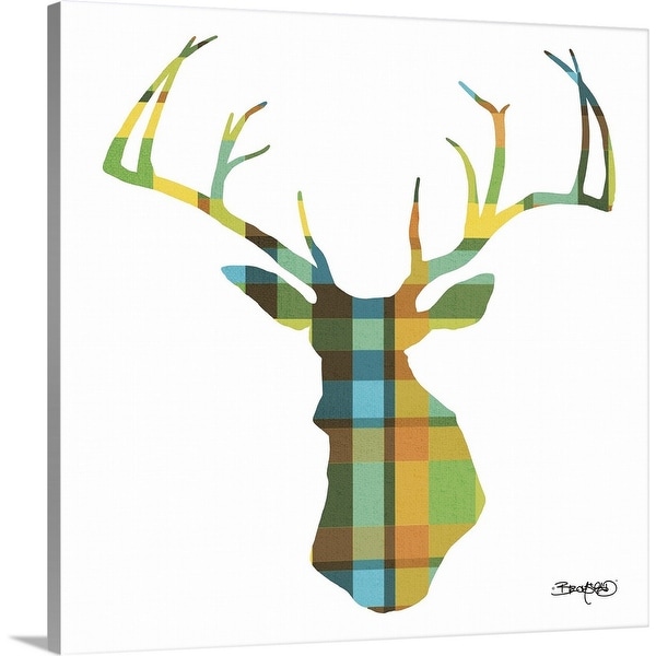 "Deer Plaid" Canvas Wall Art