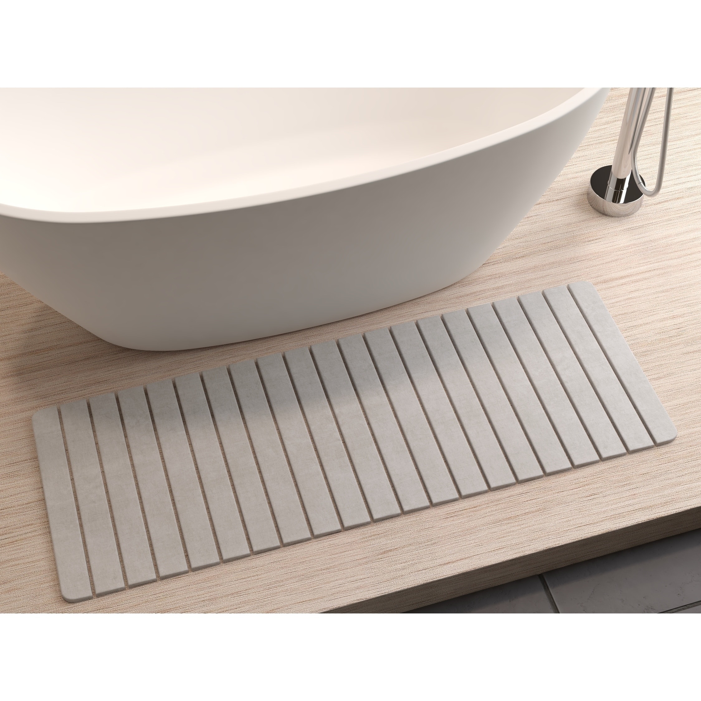Diatomite Quick-Dry Stone Extra Large 58 "x 21" Bath Mat