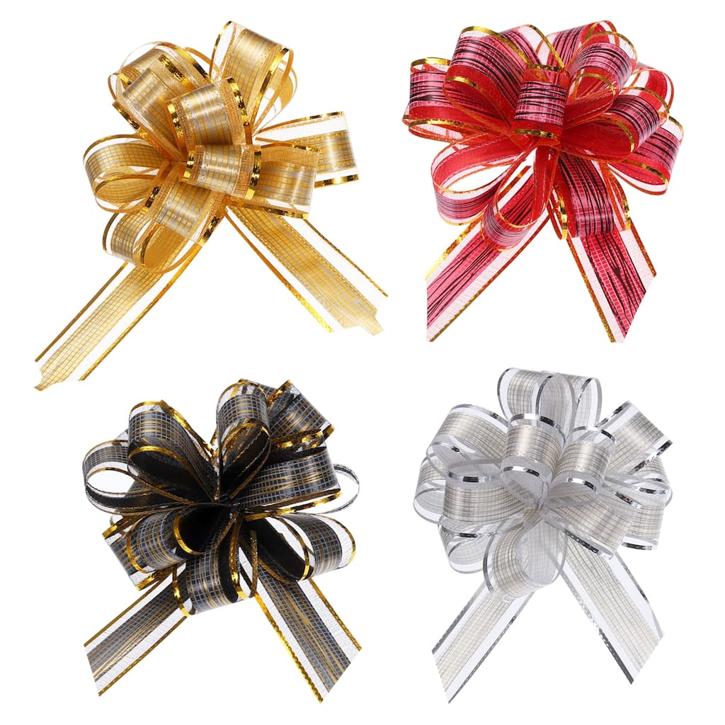 20pcs Large Pull Bow Gift Wrapping Bows Ribbon Organza for Presents