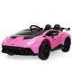 preview thumbnail 5 of 7, Licensed Lamborghini 24V Kids Electric Car with Remote Control, Pink
