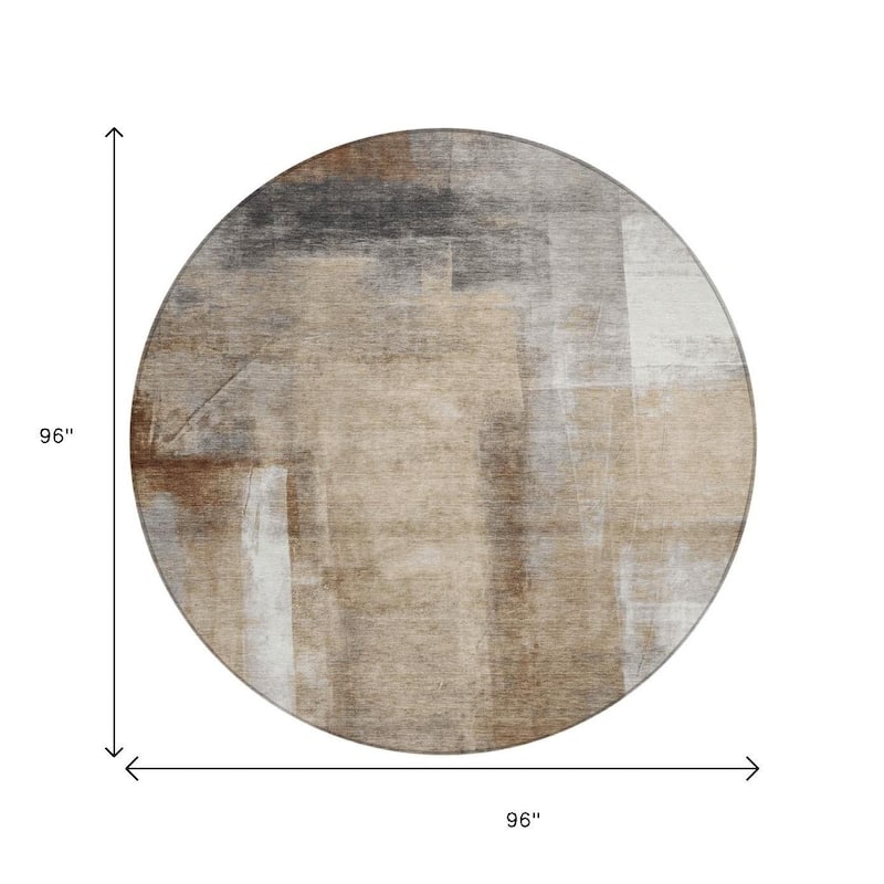 HomeRoots Abstract Transitional Rectangle Outdoor Rug
