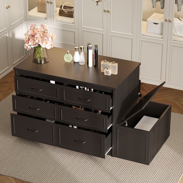 bedroom dresser cabinet design Chest White Storage Cabinet w/Mirror for Bedroom, Dresser Shelving Unit