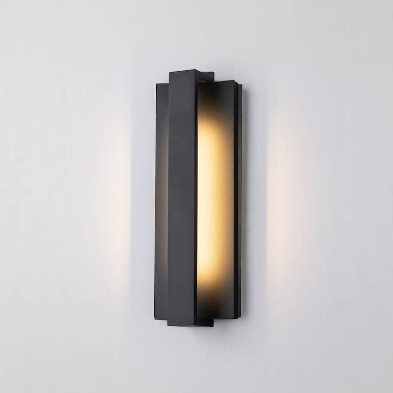 Modern Black Outdoor Wall Lights Aluminum Linear Dimmable LED Wall Sconce Lights for Outside