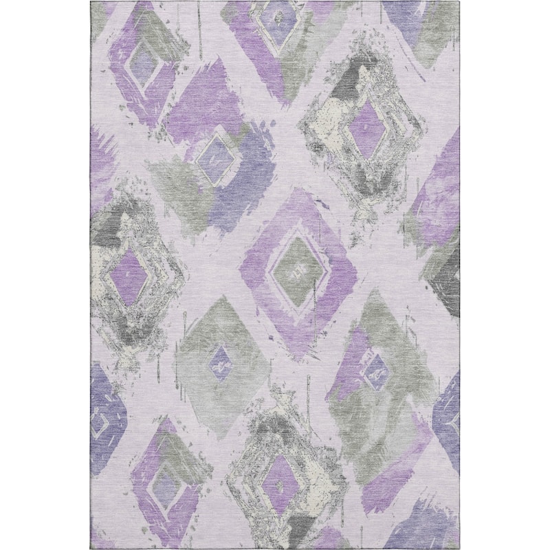 Premium Washable Super Soft Modern Diamonds Mayfield Rug