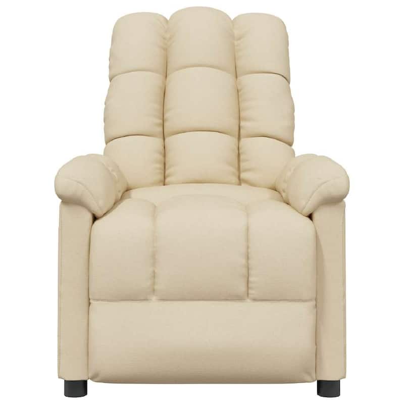 vidaXL Recliner Cream Fabric - 29.1" x 38.9" x 40.1"