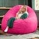 preview thumbnail 17 of 71, Jaxx 6 Foot Cocoon - 2-in-1 Giant Bean Bag Chair for Adults & Convertible Bean Bag Bed Fucshia