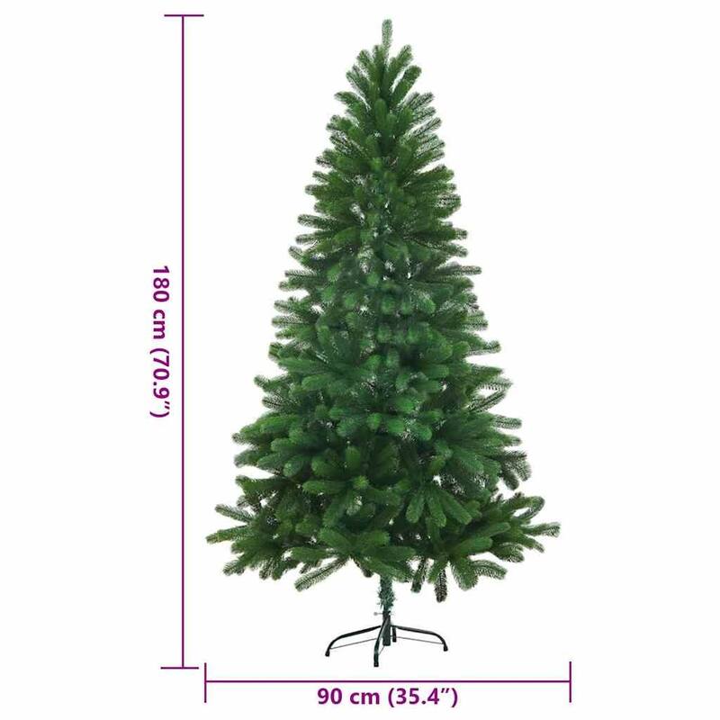 vidaXL Artificial Christmas Tree Green 70.9" PVC