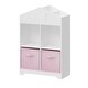 preview thumbnail 14 of 13, 2-Tier Kids Dollhouse Bookcase with 2 Collapsible Fabric Drawers