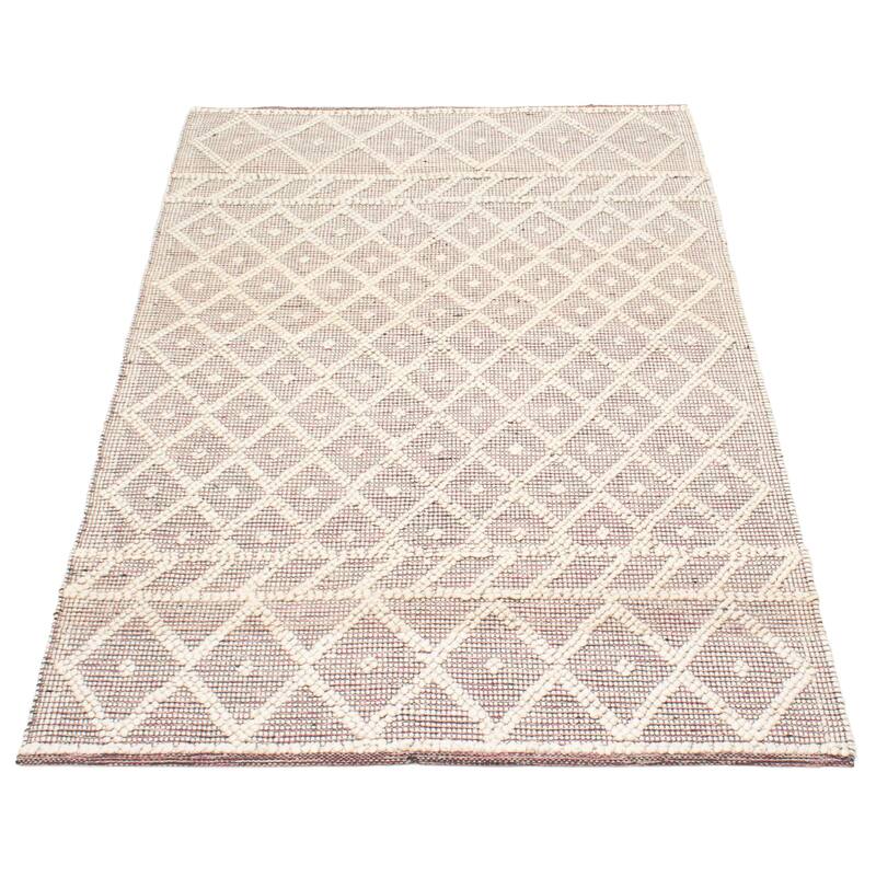 ECARPETGALLERY Braid weave Sienna Cream Wool Rug - 5'0 x 8'2